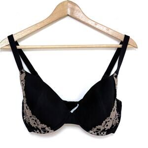 WACOAL black gold Opulence gold lace seamless bra 32dd
